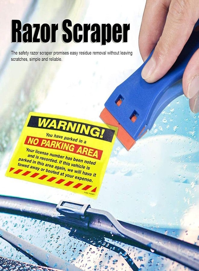 Inditrust أداة كشط محمولة من إنديتراست ومجموعة من 10 شفرات إضافية لإزالة الملصقات والطلاء والشارات من الزجاج وأسطح المواقد - Image 5